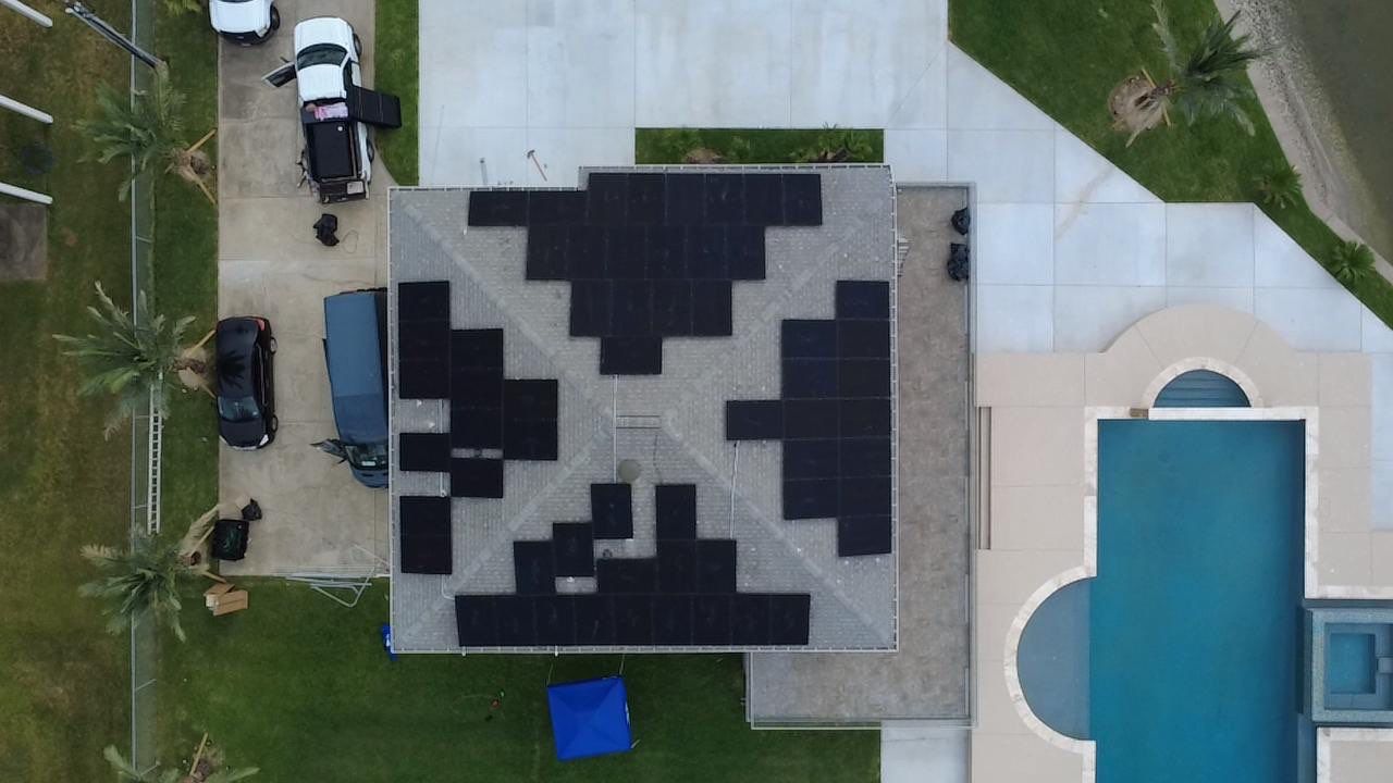 Campo solar comercial